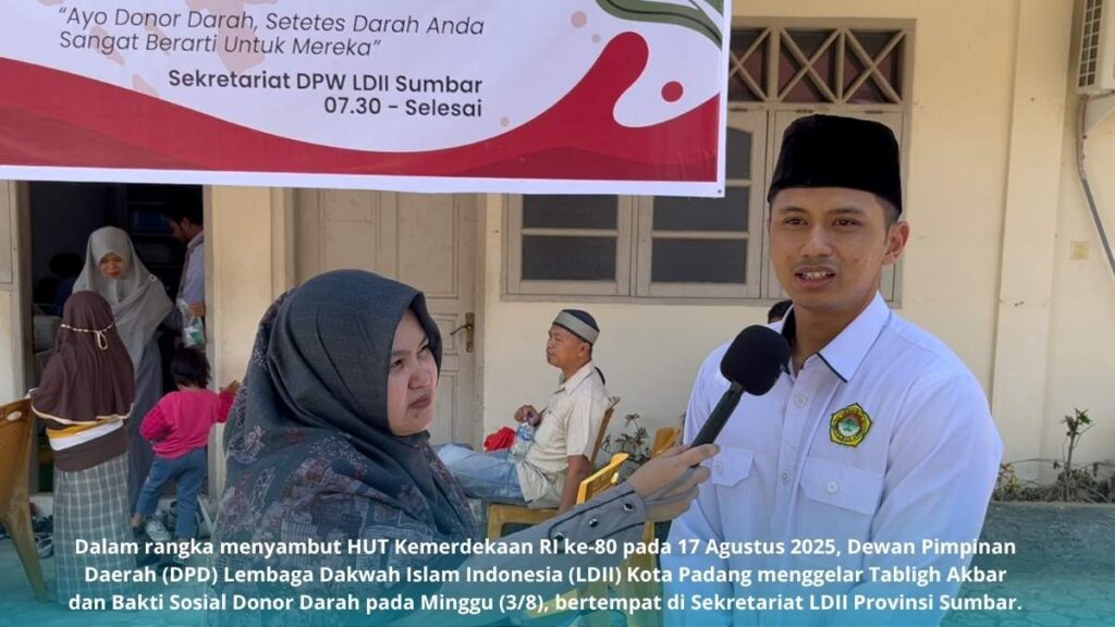 Jelang HUT ke-80 RI, LDII Padang Gelar Tabligh Akbar dan Donor Darah